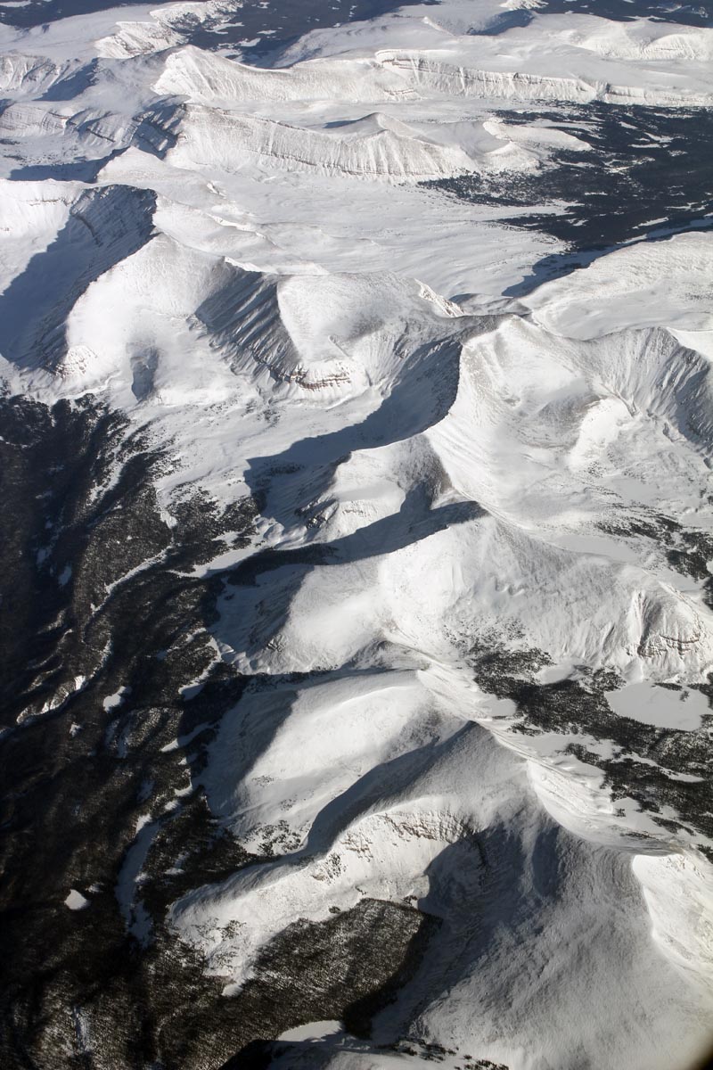 aerial view of Uinta Mountains