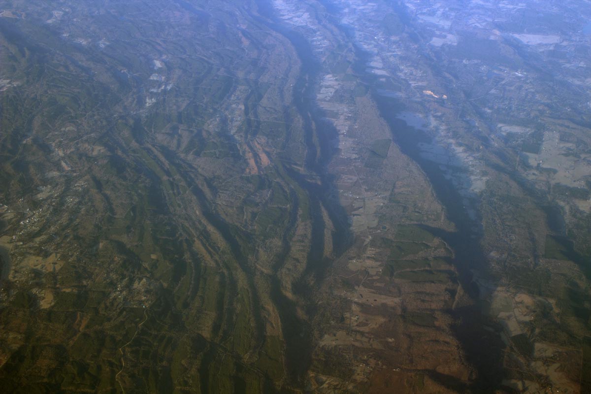 Aerial view of Appalachians