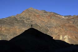 solitary hiker, Mojave Desert, California