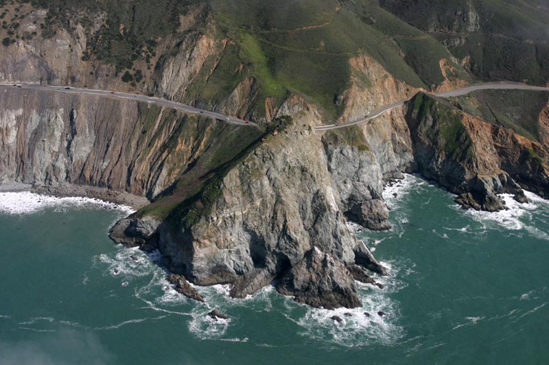 photo of waves eroding headland, Marli Miller