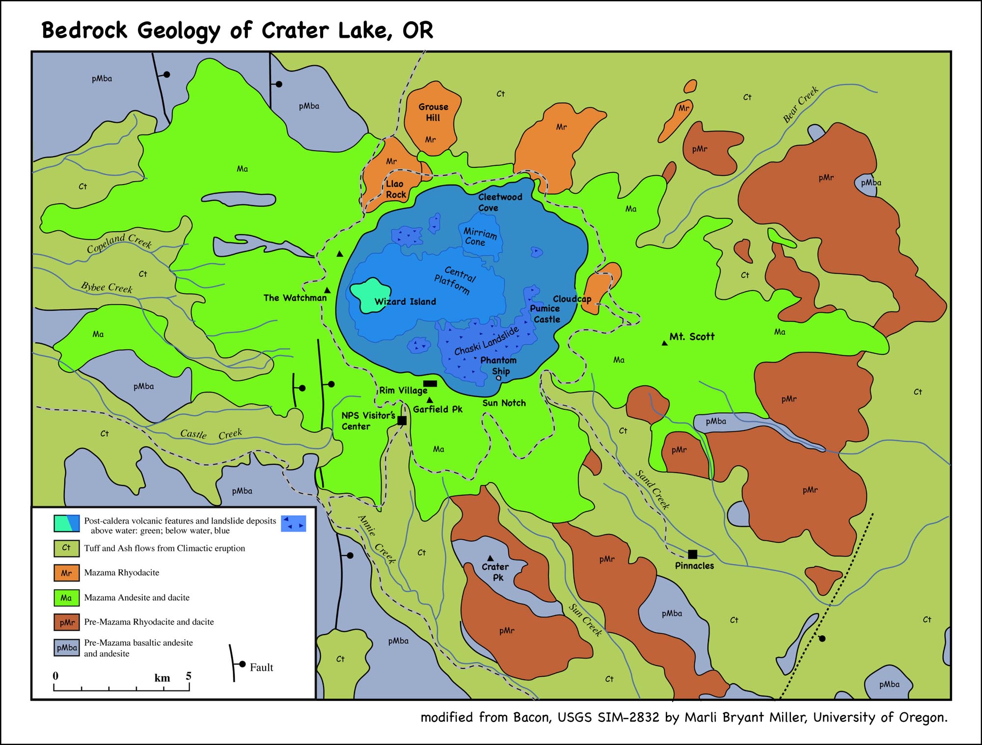 Crater Lake Geologic Map