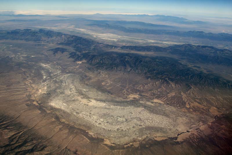 Aerial view of playa, eastern Nevada
