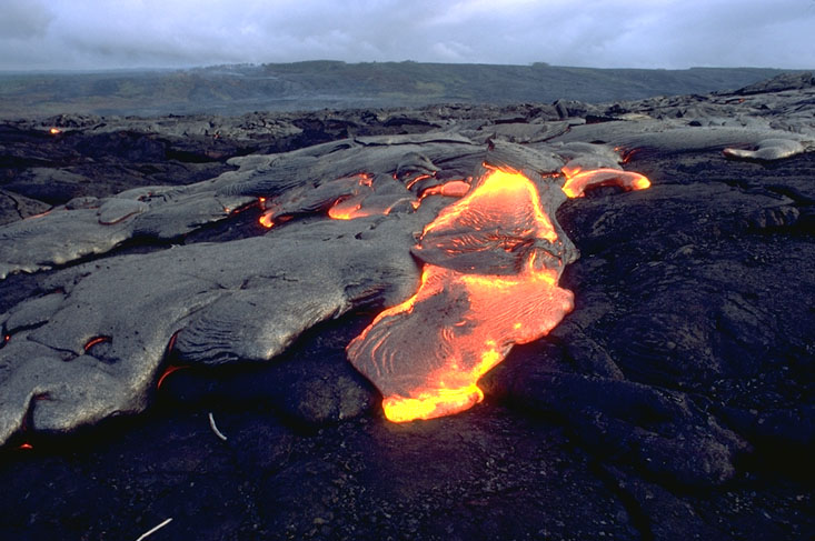 Pahoehoe lava flow, Hawaii.