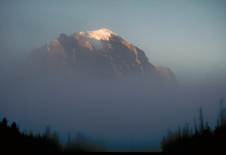 photo, fog, Mt. Temple, Marli Miller