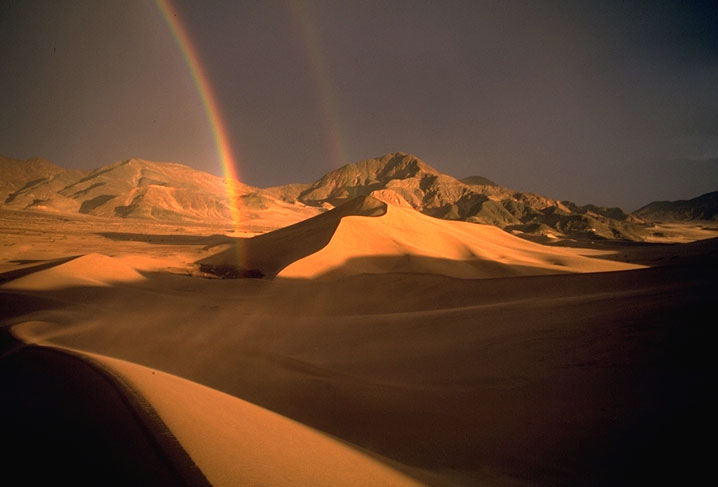 photo, rainbow, sand dunes, Marli Miller