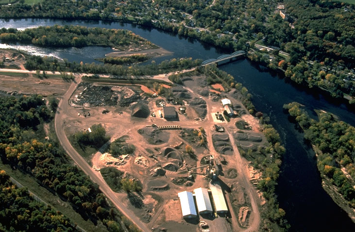 aerial, photo, gravel, mine