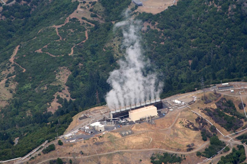 photo, aerial, Geothermal, power plant