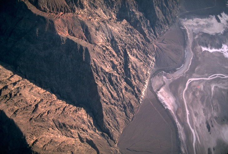 Aerial view of Black Mountains frontal fault