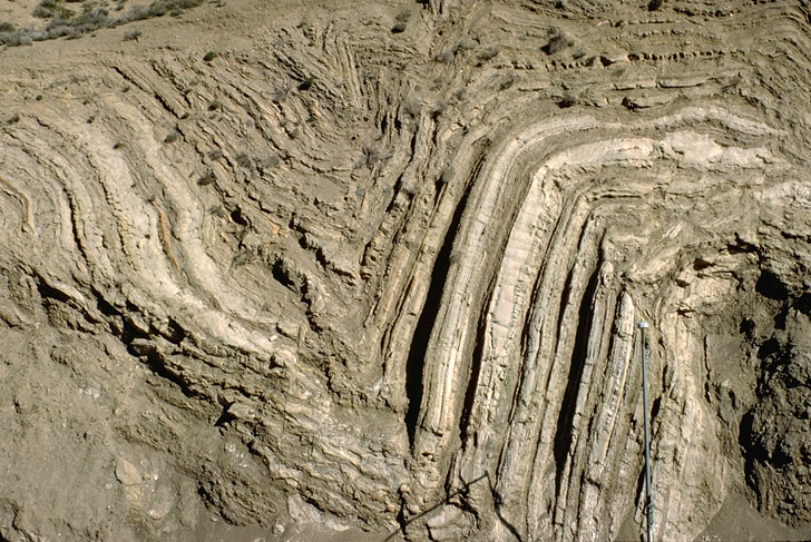 folding along San Andreas fault 