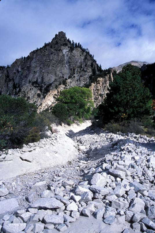 photo of debris flow channel, Colorado