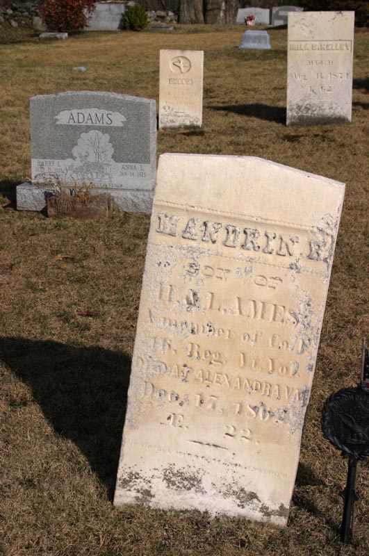 photo of chemical weathering of headstones