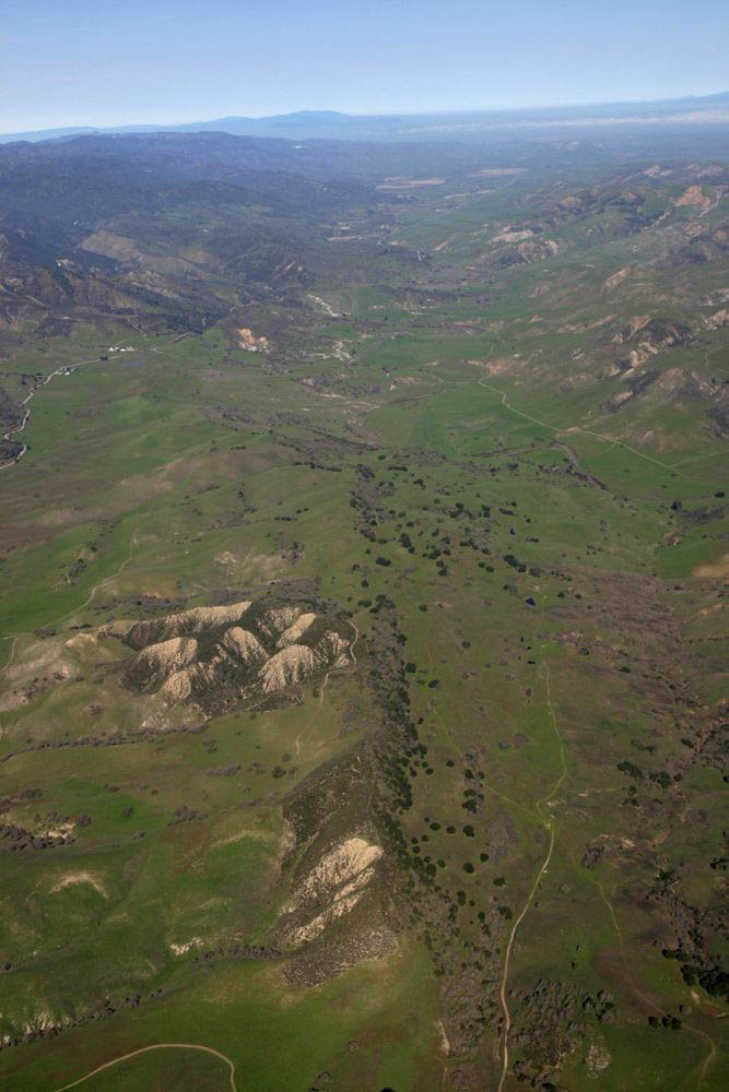 view northwestward along San Andreas fault