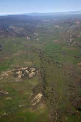 View northwestward along San Andreas fault