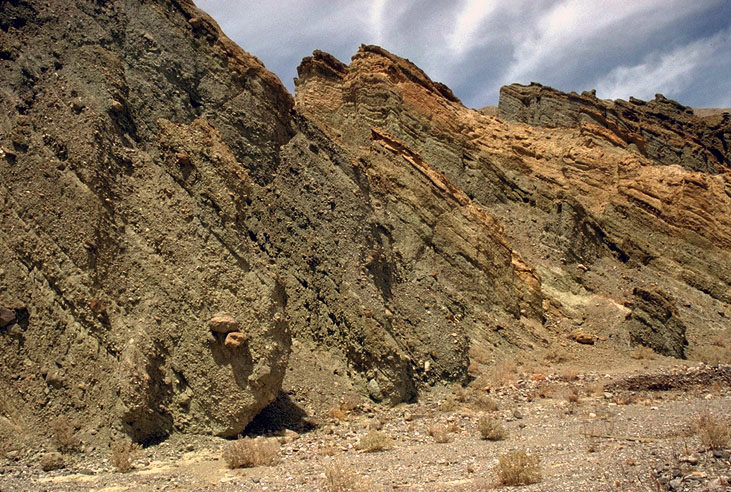 Tilted conglomerate, Death Valley, CA.