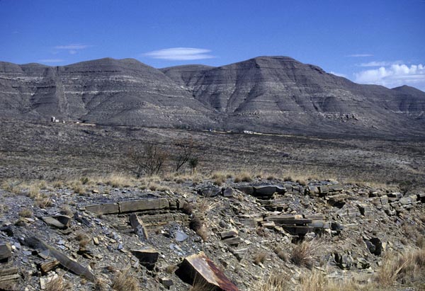 Shale.  Permian Castile Fm., W. Texas