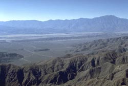 View of San Andreas fault from Keyes View in Joshua Tree NP