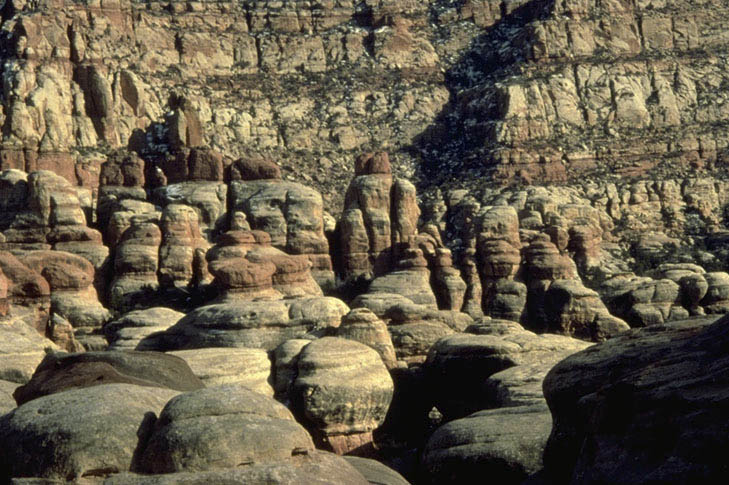 photo of weathering and erosion along joints