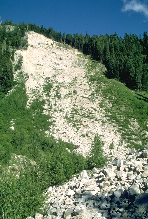 photo of rock avalanche, Oregon