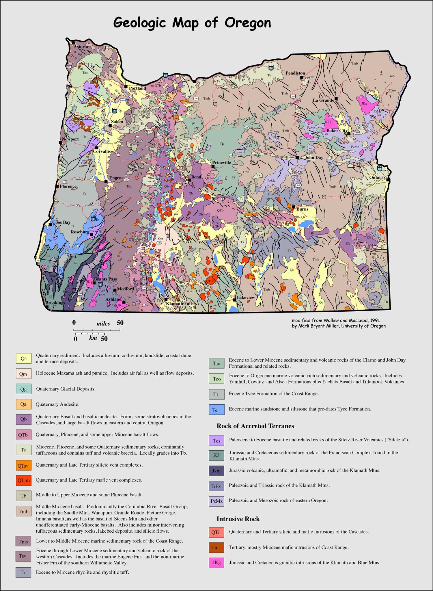 Image result for Oregon geologic map